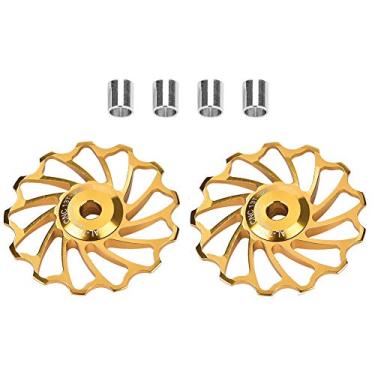 Imagem de Polia do Desviador de Bicicleta Polia do Desviador 2pcs 11T / 13T Rolo Guia de Bicicleta Rolamento Cerâmico Polia Traseira Wheel Com Adaptador de Furo Resistente à Corrosão