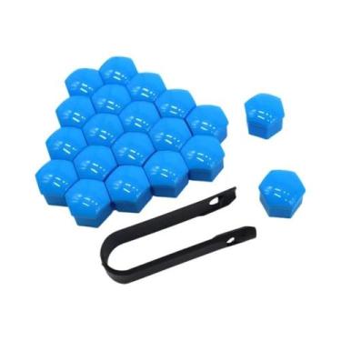 Imagem de Capas De Porca De Roda De Carro Pretas 17mm 19mm 21mm 20 Peças Cobertu