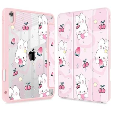 Imagem de Lepeoac Capa para iPad Air de 13 polegadas (M3) 2025, (M2) 2024 - [Suporte de lápis embutido] Capa à prova de choque com capa traseira transparente transparente, capa hibernar/despertar automática