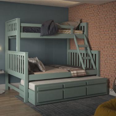 Imagem de Treliche com Cama de Casal 3 Gavetas Madeira Maciça Móveis Saraiva