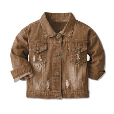 Imagem de Jaqueta jeans Cromoncent Boys Girls Child Brown 4-5 anos
