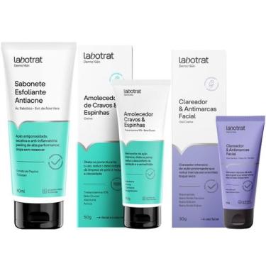 Imagem de Kit Amolecedor de Espinhas Com Sabonete Antiacne e Clareador Facial - 