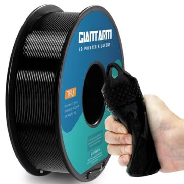 Imagem de GIANTARM Consumíveis para impressora 3D macia flexível de filamento de TPU preto, 1,75 mm, carretel de 1 kg 95A (1 kg), precisão dimensional +/- 0,05 mm
