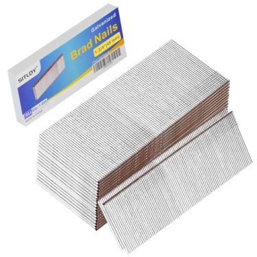 Imagem de SITLDY Pregos galvanizados de calibre 18, cabeça em T marrom, pacote com 1000 unidades, pequenos pregos de acabamento para pistola pneumática, elétrica de 18 GA