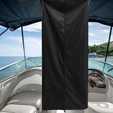 Imagem de Tenda de privacidade para barcos, vestiário de pano Oxford 420D para barcos pontão, cortinas de privacidade portáteis para uso externo à prova d'água para trocar de roupa, chuveiro (preto, 68 cm L x