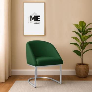 Imagem de Banqueta Poltrona Lua Penteadeira E Salão Com Base Metálica prata, ver