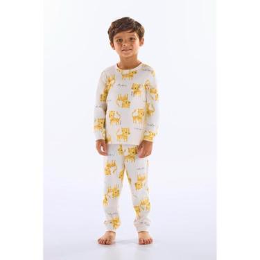 Imagem de Pijama Infantil Unissex em Suedine Up Baby, Bege, 12