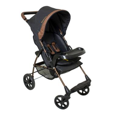 Imagem de Carrinho de Bebê Romano Preto e Cobre - Galzerano