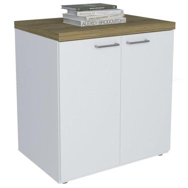 Imagem de Balcão para Escritório 70cm 2 Portas Tok A06 Olmo/Branco - Mpozenato