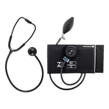 Imagem de Conjunto BIC Innova Plus, Esfigmomanômetro + Estetoscópio, preto