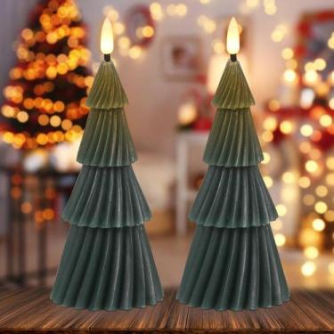 Imagem de Árvore de Natal Flameless Candles Wondise com temporizador de 6 horas 