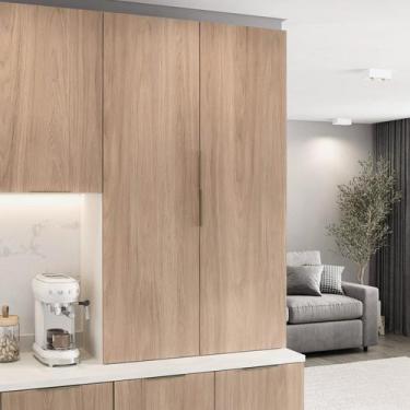 Imagem de Armário Aéreo 2 Portas 80x135cm Puxador 150mm Ipanema CabeCasa Madeira