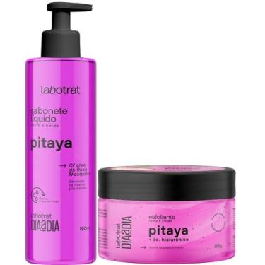 Imagem de Kit Banho Refrescante Dia a Dia Sabonete e Esfoliante Corporal Pitaya 