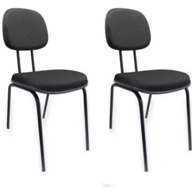 Imagem de Kit 2 Cadeiras Palito Fixa Recepção Igreja Recepção Sala