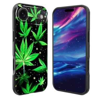 Imagem de GFEWYTJYJ Capa magnética para iPhone Air, [compatível com MagSafe] [à prova de choque de grau militar] Capa resistente resistente para iPhone Air 6,5 polegadas 2025, folhas de maconha
