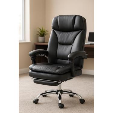 Imagem de Cadeira de Escritório Presidente Home Office Ajustável Com Apoio Para os Pés Deluxe