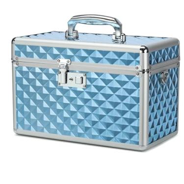 Imagem de HEWEI WORKS Caixa de armazenamento com trava de chave, caixa de armazenamento de medicamentos bloqueável, caixa vazia de primeiros socorros, caixa de segurança com trava de segurança, organizador de