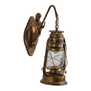 Imagem de Baoblaze Luminária de parede com lanterna, luminária de parede de vidro para áreas externas, iluminação para escadas, sala de jantar, garagem, cozinha e, com Sereia