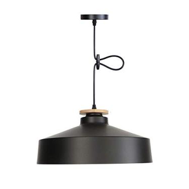 Imagem de CHENKUI Abajur criativo colorido, luminária pendente de restaurante, luminária industrial semi-embutida para pendurar base E26/E27, luminária de teto decorativa ajustável para cozinha, quarto, sala de