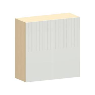 Imagem de Armário de Cozinha Aéreo MDF Luciane Aura 2 Portas 80x80cm, Carvalho e