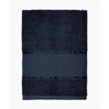 Imagem de 1 Toalha De Banho Barra Para Bordar Ponto Cruz 65X130 Preto