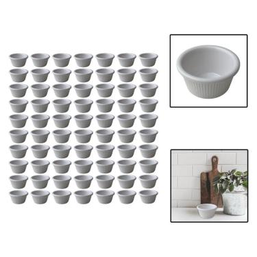 Imagem de Kit 70 Molheiras De Melamina Shoyu Molhos Ketchup 6,5Cm 50Ml