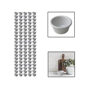 Imagem de Kit 100 Molheiras Melamina Shoyu Molhos Ketchup 8 Cm 80Ml