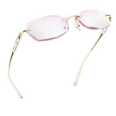 Imagem de Óculos bloqueadores de luz azul LifeArt Rimless Diamond Lens