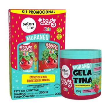 Imagem de Morango Salon Line Kit com Shampoo, Condicionador e Gelatina, Rotina C