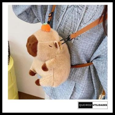 Imagem de Mochila Capivara/ Pelucia/ Mochila de Ombro/ Criança/ Infantil/ Marrom