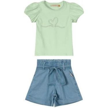 Imagem de Conjunto Infantil Menina Blusa e Short Carinhoso Ref. 98158-Feminino
