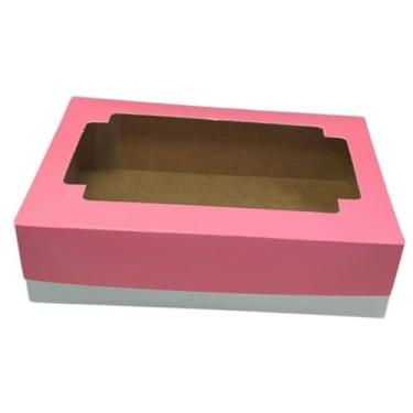 Imagem de 10 Caixa Com Visor de Acetato 22 x 15 x 4 ou 22 x 15 x 6 (10,VISOR 22 X 15 X 6 ROSA)