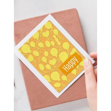 Imagem de Pastas de plástico em relevo para fazer cartões, pasta de gravação texturizada em 3D, modelo de artesanato DIY, pastas de balões de aniversário para álbuns de fotos de álbuns, suprimentos