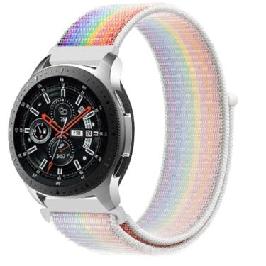 Imagem de Pulseira de nylon de 22 mm para Samsung Galaxy Watch 3 de 45 mm/Galaxy Watch de 46 mm/Gear S3 Frontier/Classic, pulseira de substituição esportiva de liberação rápida para Garmin Venu 3/Venu 2