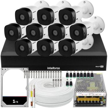 Imagem de Kit Cftv Intelbras 10 Câmeras vhl 1220 Full Mhdx 3116-C 1TB