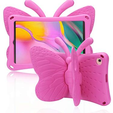 Imagem de Simicoo Capa infantil para Samsung Galaxy Tab A 10.1 2021 2019 com suporte para crianças, leve, EVA resistente, à prova de choque, resistente, compatível com crianças, capa completa para Samsung Tab A