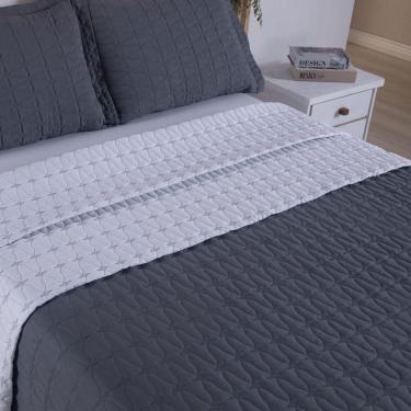 Imagem de Cobre Leito 2 Peças Solteiro Percal 200 Fios Cristal 100% Poliéster - Grafite