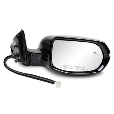Imagem de Dexepe Conjunto de espelho lateral do passageiro compatível com Honda CRV 2017-2022 com monitor de ponto cego aquecido, seta, vidro ajustável de energia preto substitui 76208TLAA31 HO1321318 (9 pinos