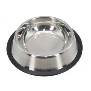Imagem de Comedouro Inox Pet 16 18 22cm Antiderrapante Lovely Vibe - sem marca, 