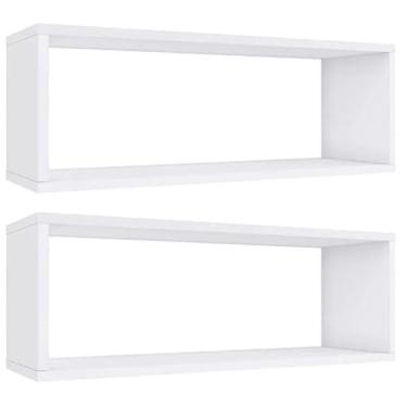 Imagem de Kit com 2 Nichos em MDF Branco – 50x25x10 cm