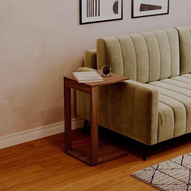 Imagem de Mesinha Lateral de Apoio Freijó Sala Quarto 30x30x65cm