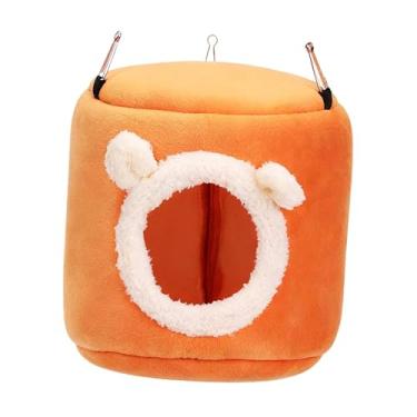 Imagem de Generic para pássaros, rede suspensa para gaiola, abrigo aconchegante e prático para o inverno, fácil de instalar, cama para pássaros, casa para, Laranja