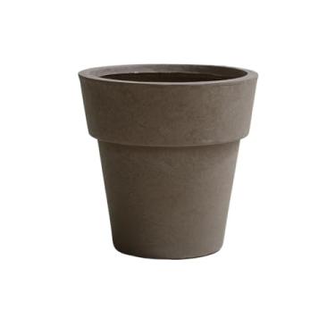Imagem de Vasos de plantas Vaso de plantas redondo mocha colorido, 3 tamanhos com furo drenagem, vaso flores argila magnésio para peitoril da janela, sala estar, quarto, recipiente(Médio)