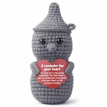 Imagem de CGFT Encouragement Gifts for Women Men - Sentimental Crochet Tin Man Plush for Self Care, Anxiety Relief, Emotional Healing Support, Thinking of You Present