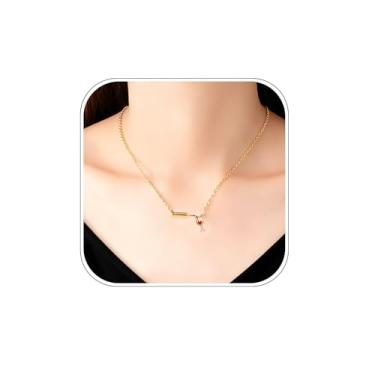 Imagem de Colar delicado com pingente de garrafa de vinho, pingente de garrafa de vinho, joia de festa para mulheres, One Size, Cobre, Sem Pedra Preciosa