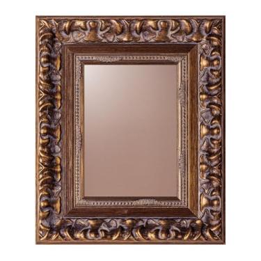 Imagem de ArtXO Moldura dourada, 12 x 17 cm, moldura vintage 12,5 x 18,8 cm, para exibição de mesa e montagem na parede, moldura de pôster de madeira sem tapete para pintura em tela para impressões de diploma