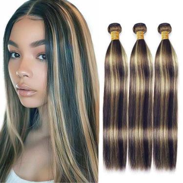 Imagem de Pacotes de cabelo Hiaplame Honey Blonde 8A Brazilian Virgin