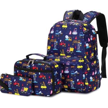 Imagem de Mochila com lancheira para crianças em idade pré-escolar e meninos de 