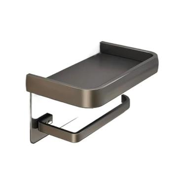 Imagem de Suporte Para Papel HigiêNico Preto, De Parede, Para Banheiro(Inox com suporte)