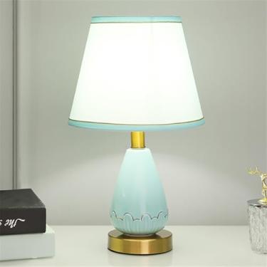 Imagem de Luminária de mesa contemporânea de cerâmica com LED, estilo americano, para sala de estar, quarto, escritório, casa de campo ou hotel, com design retrô e criativo (Estilo 4)